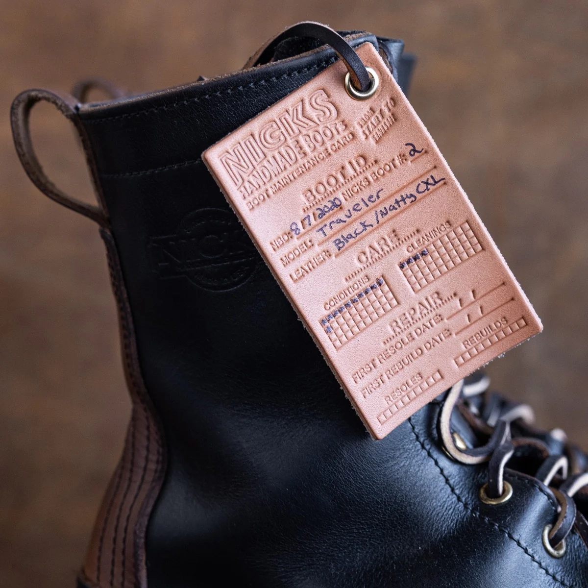 Nicks Maintenance Card – Track the Life of Your Nicks Boots - Image 3