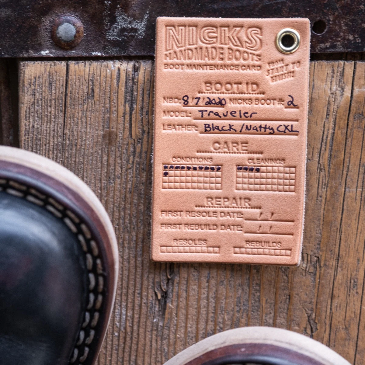 Nicks Maintenance Card – Track the Life of Your Nicks Boots - Image 4