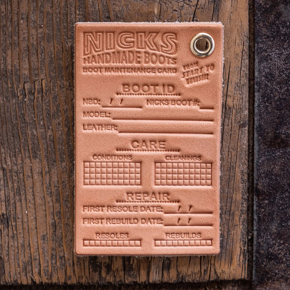 Nicks Maintenance Card – Track the Life of Your Nicks Boots - Image 5