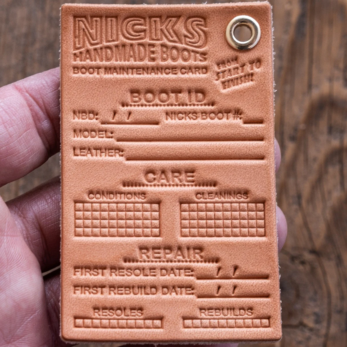 Nicks Maintenance Card – Track the Life of Your Nicks Boots - Image 9