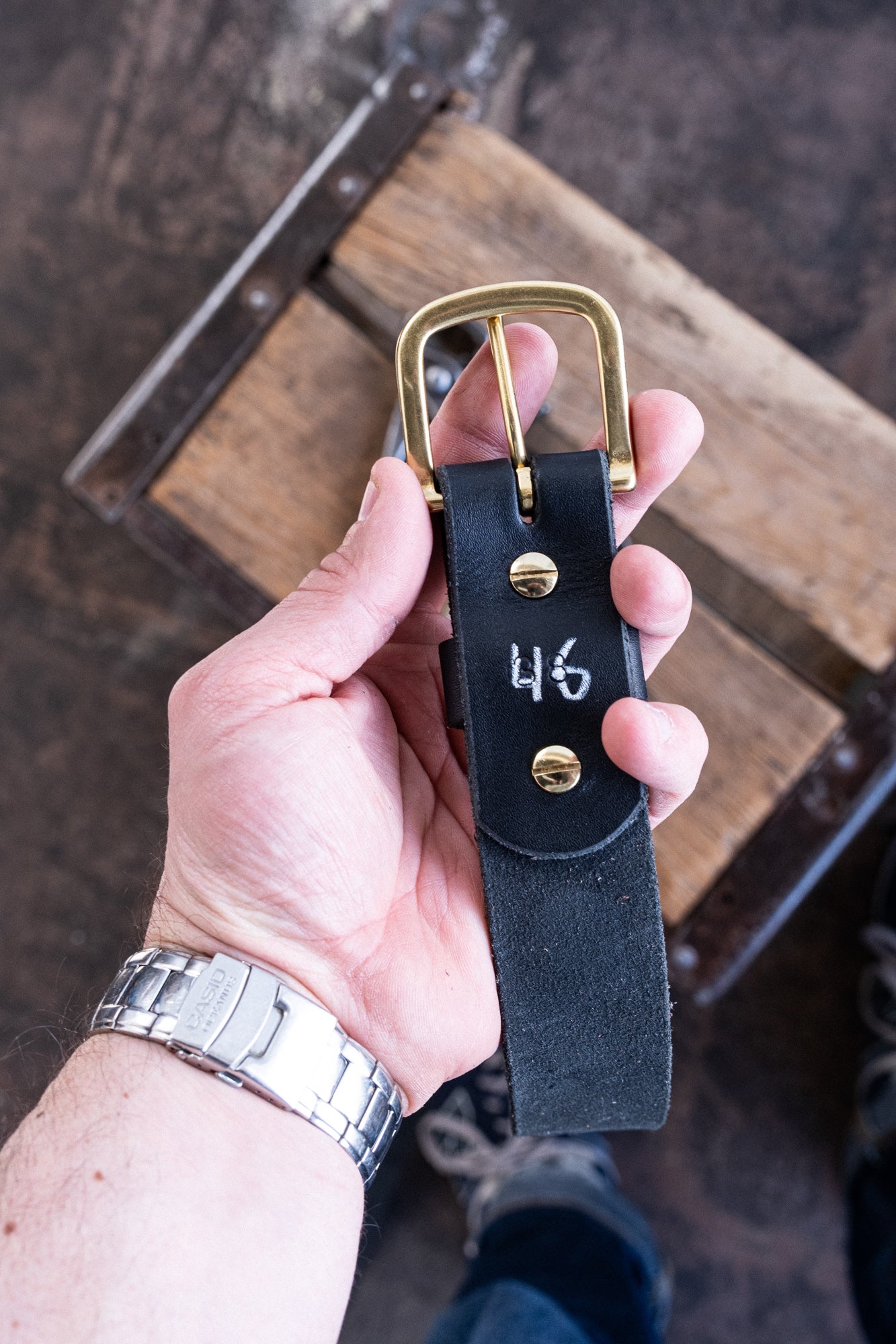In Stock - Classic Work Belt / 1964 Black / 1.5” / Waist Size 42 (Belt Size 46) - Image 2