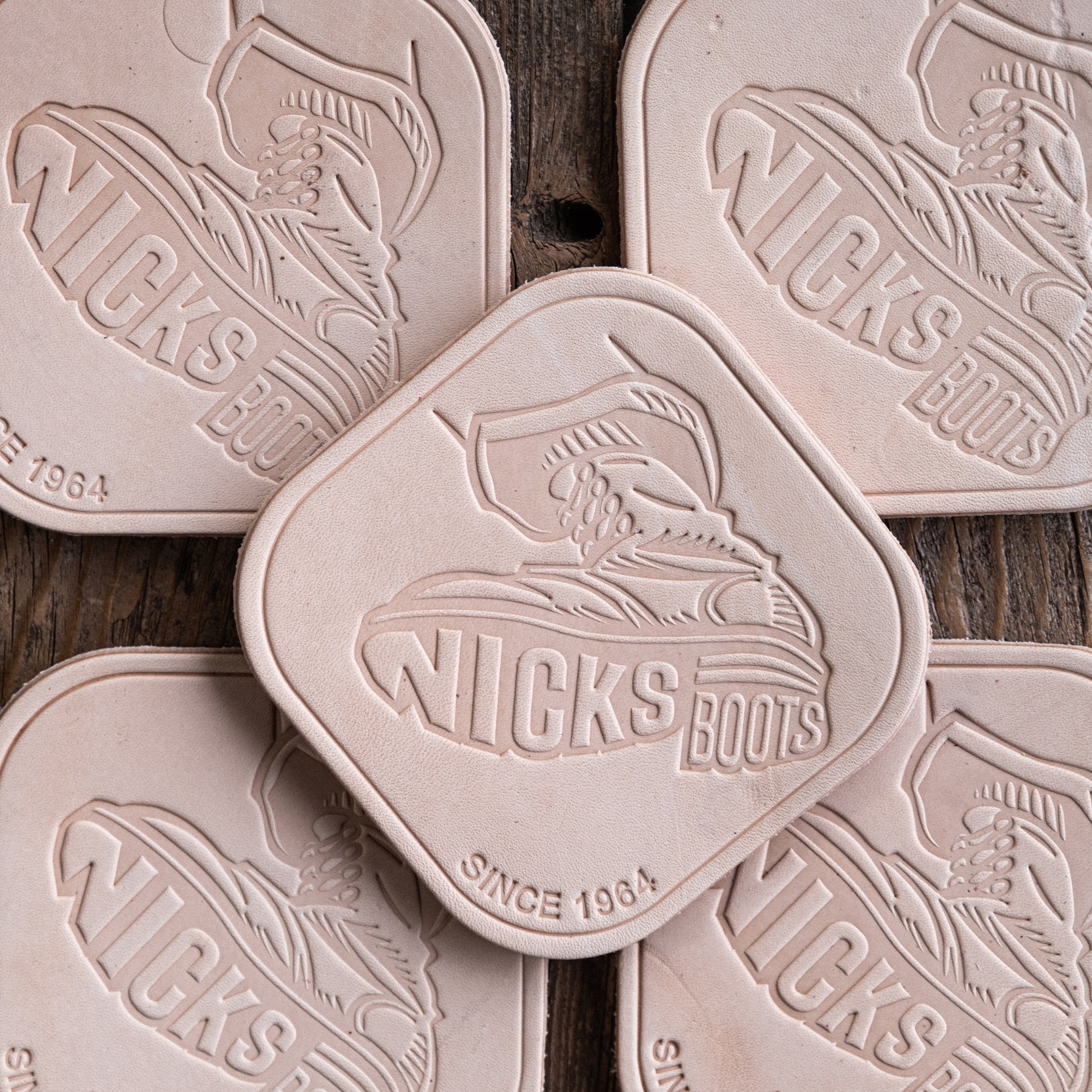 Nicks Stomp Coaster(In-Stock) - 12-15oz Wickett & Craig Belt Leather | Set of 5 - Image 11