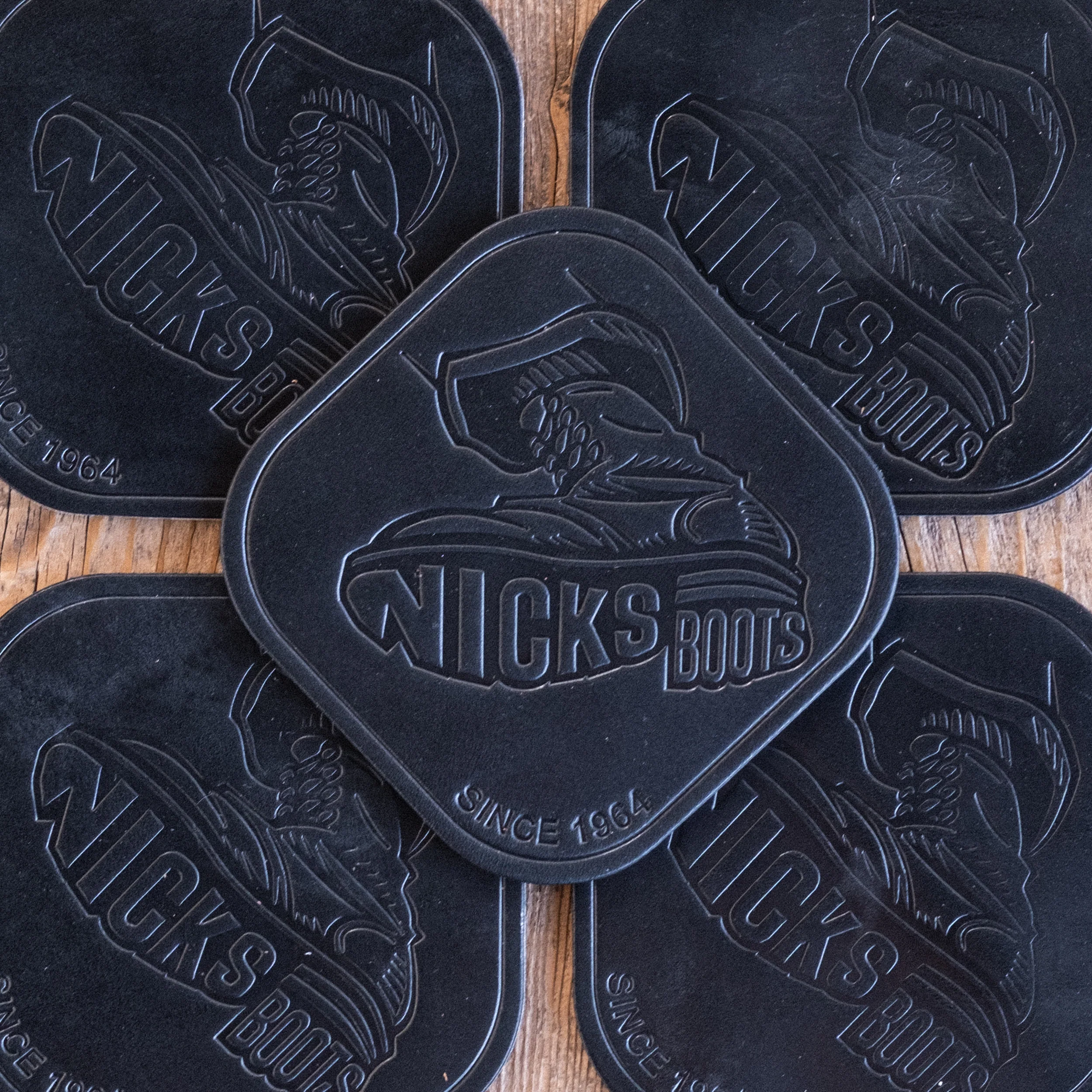 Nicks Stomp Coaster(In-Stock) - 12-15oz Wickett & Craig Belt Leather | Set of 5 - Image 12