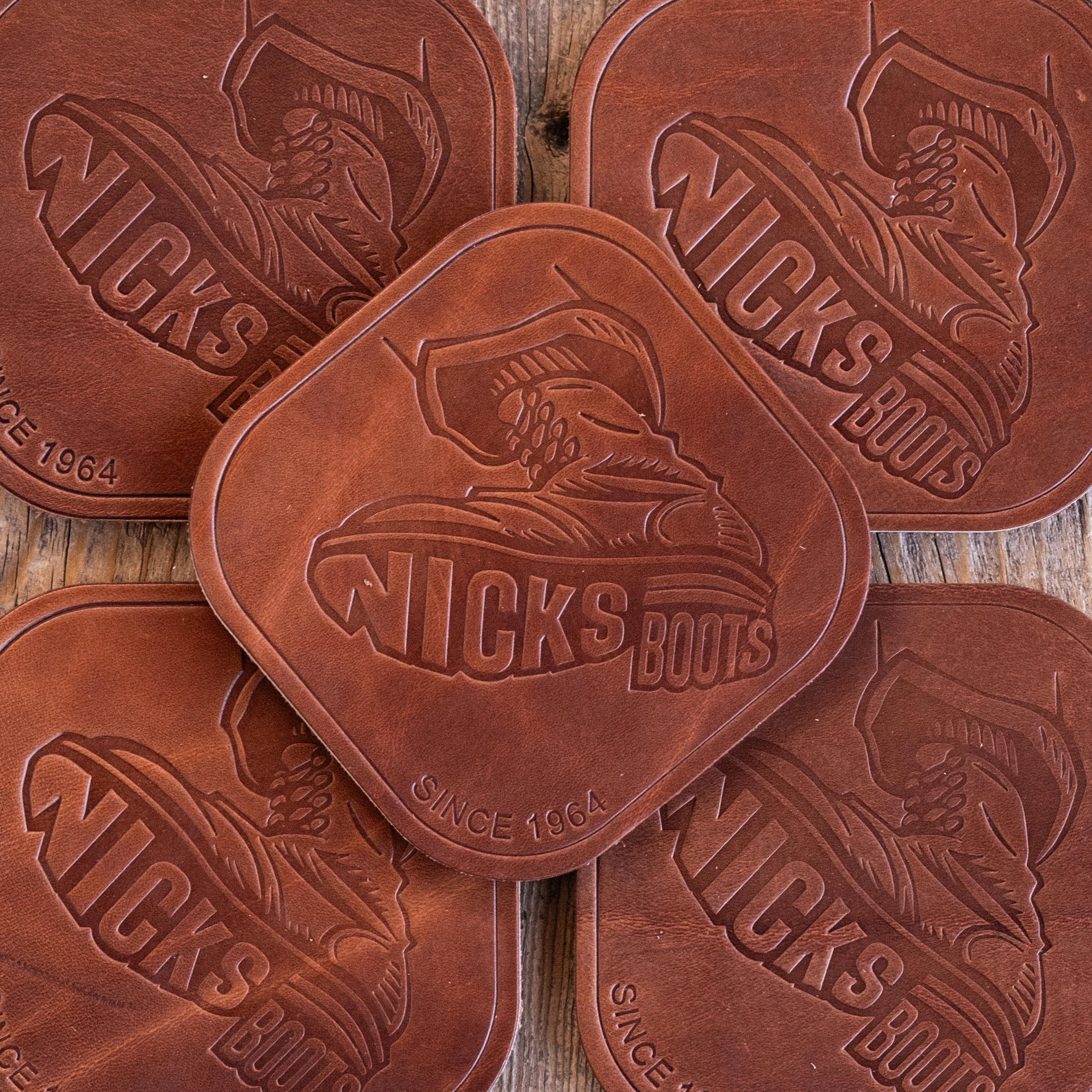 Nicks Stomp Coaster(In-Stock) - 12-15oz Wickett & Craig Belt Leather | Set of 5 - Image 13