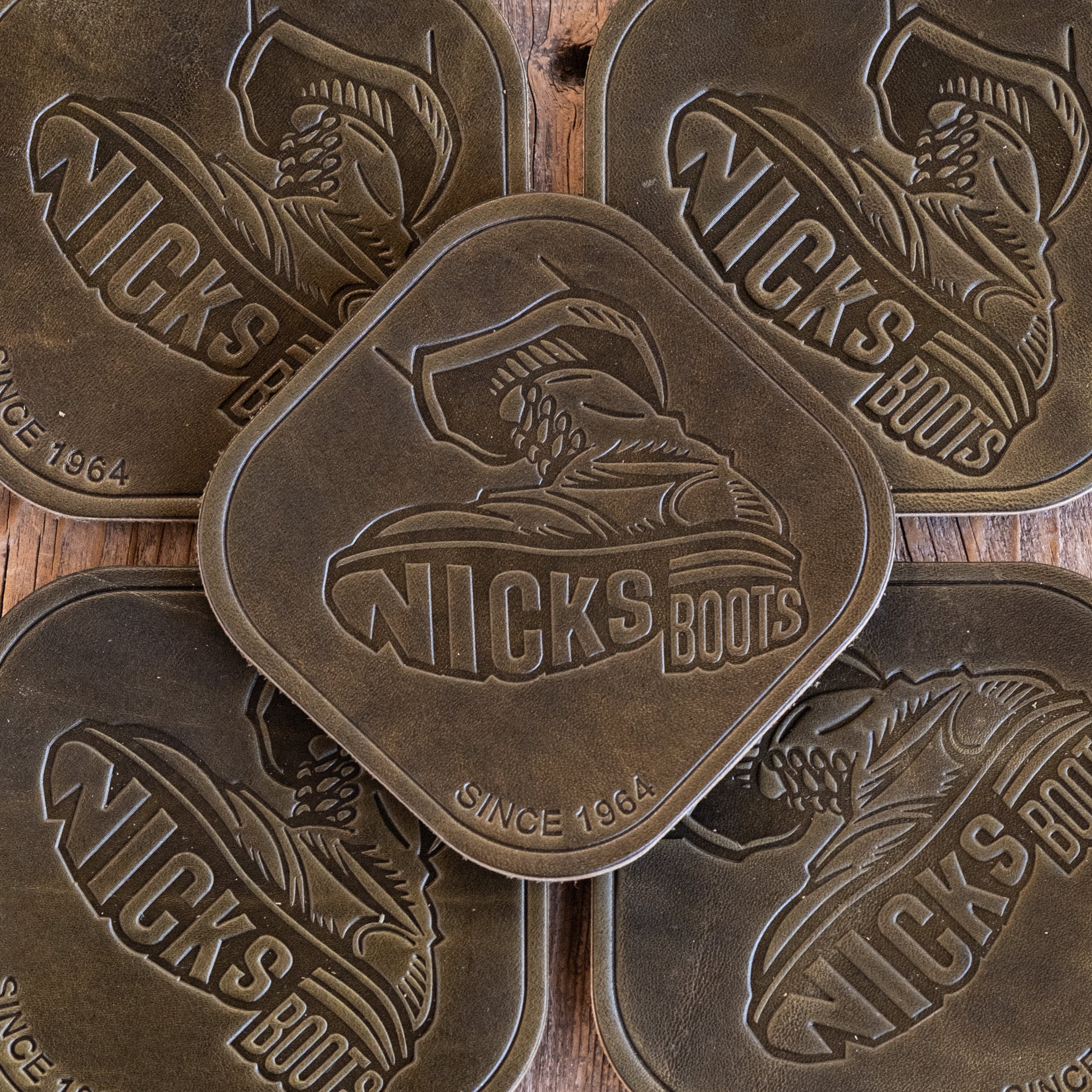 Nicks Stomp Coaster(In-Stock) - 12-15oz Wickett & Craig Belt Leather | Set of 5 - Image 15