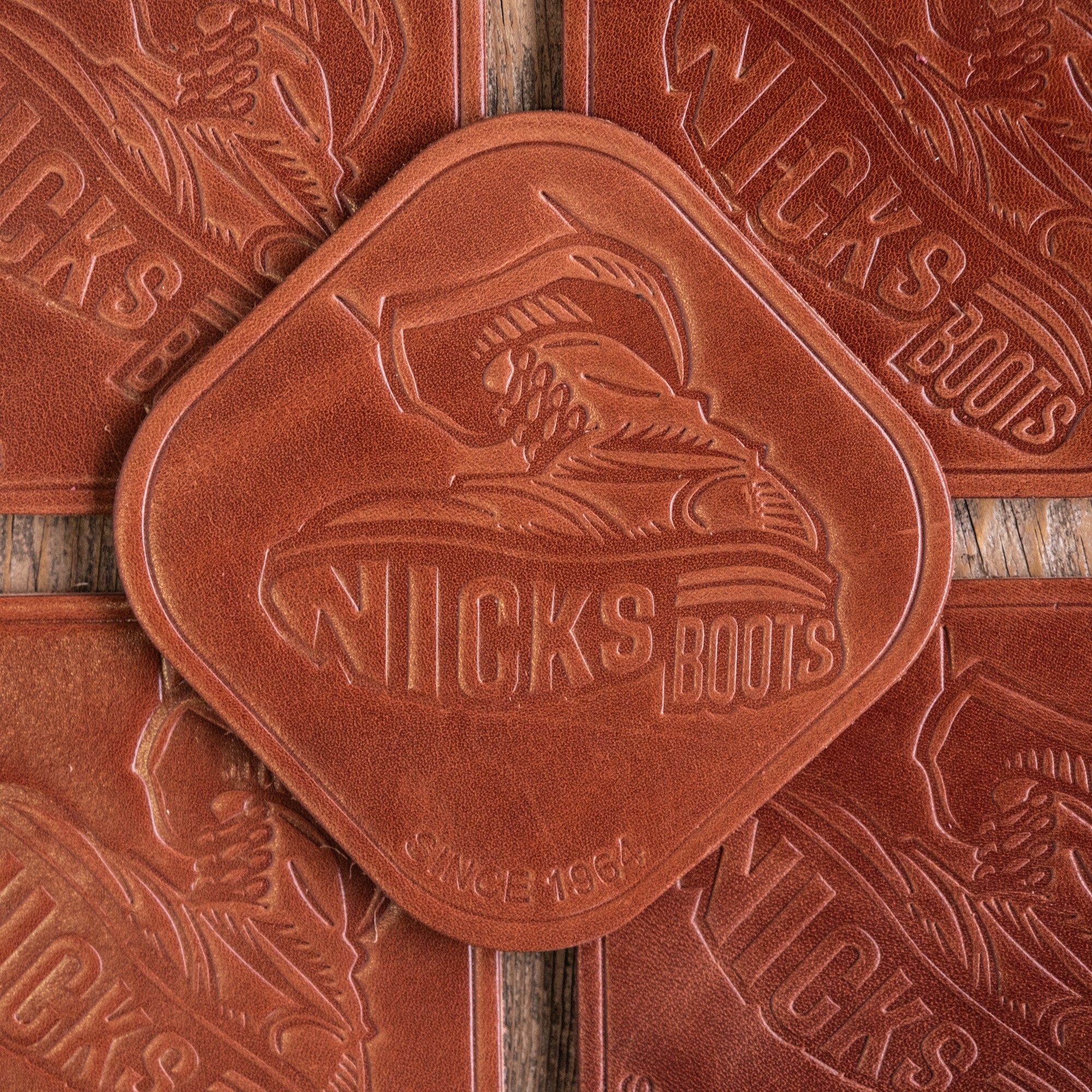 Nicks Stomp Coaster(In-Stock) - 12-15oz Wickett & Craig Belt Leather | Set of 5 - Image 9