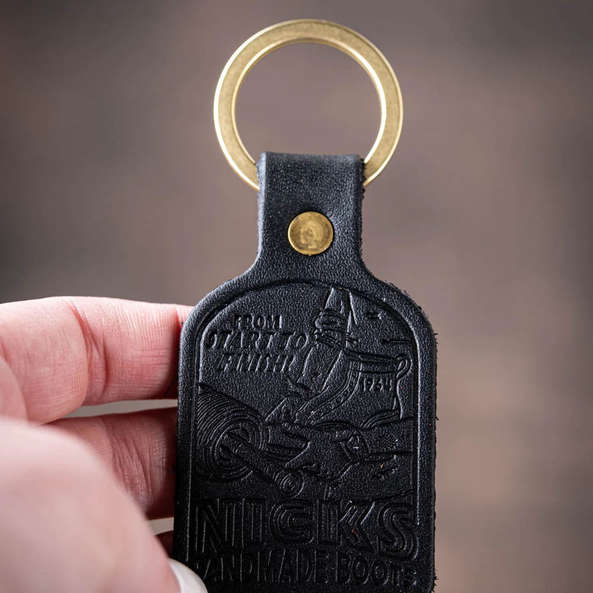 Nicks Vintage Leather Key Fob - Image 3