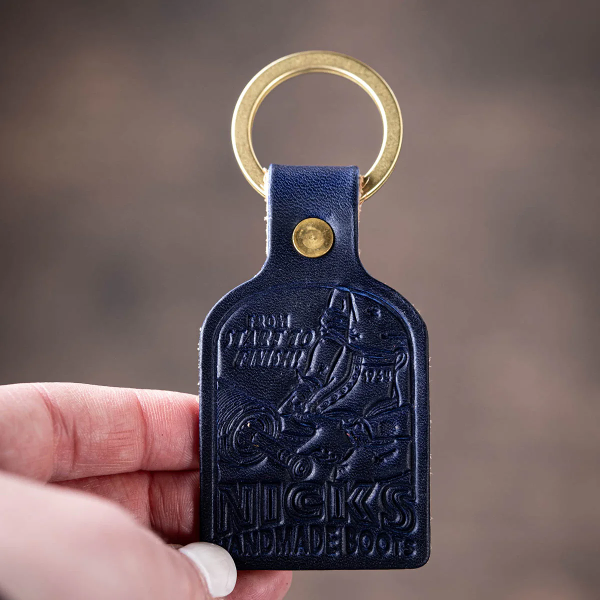 Nicks Vintage Leather Key Fob - Image 4