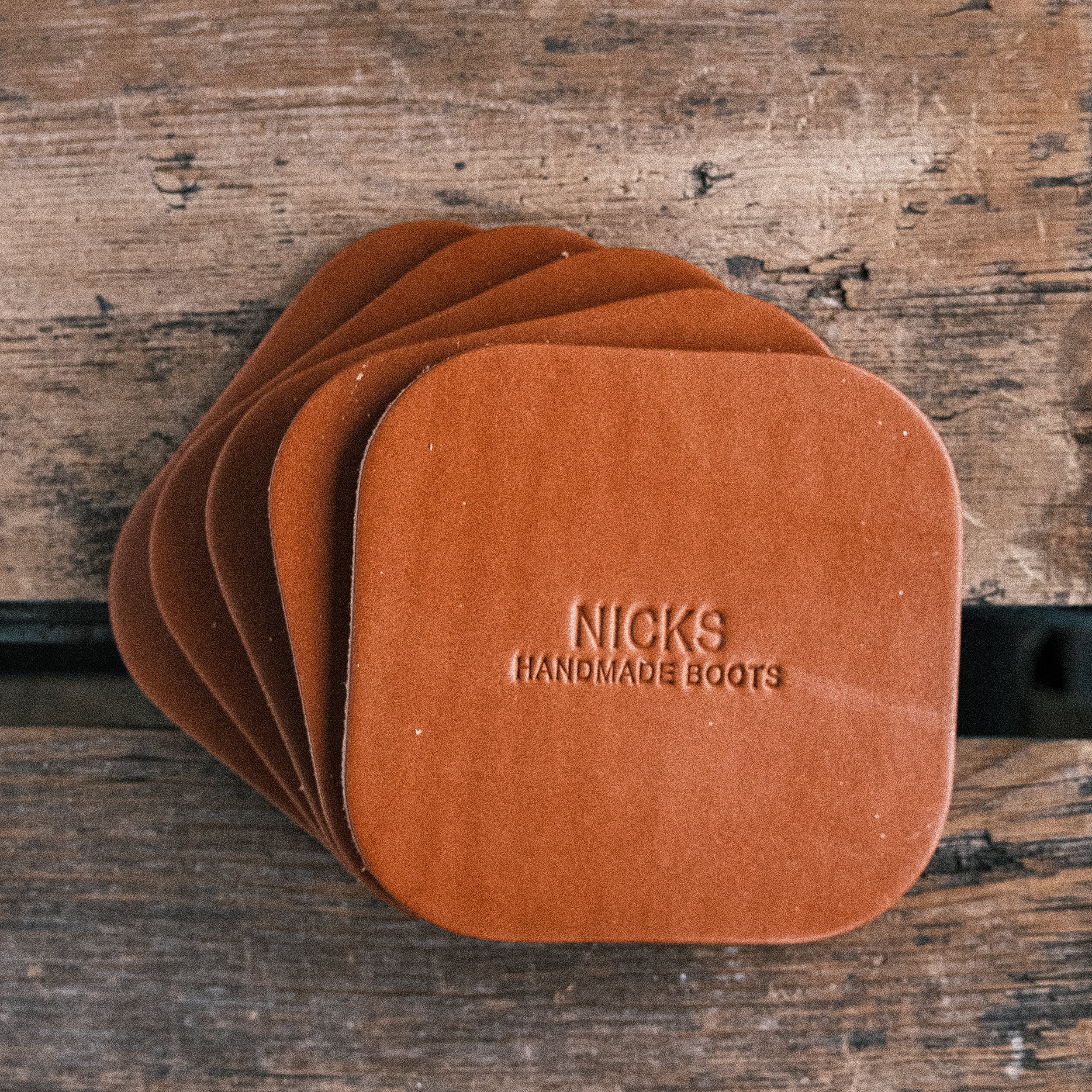 Wickett & Craig Heavy Duty Belt Leather Coasters (12–15oz, 5 Pack) - Image 11