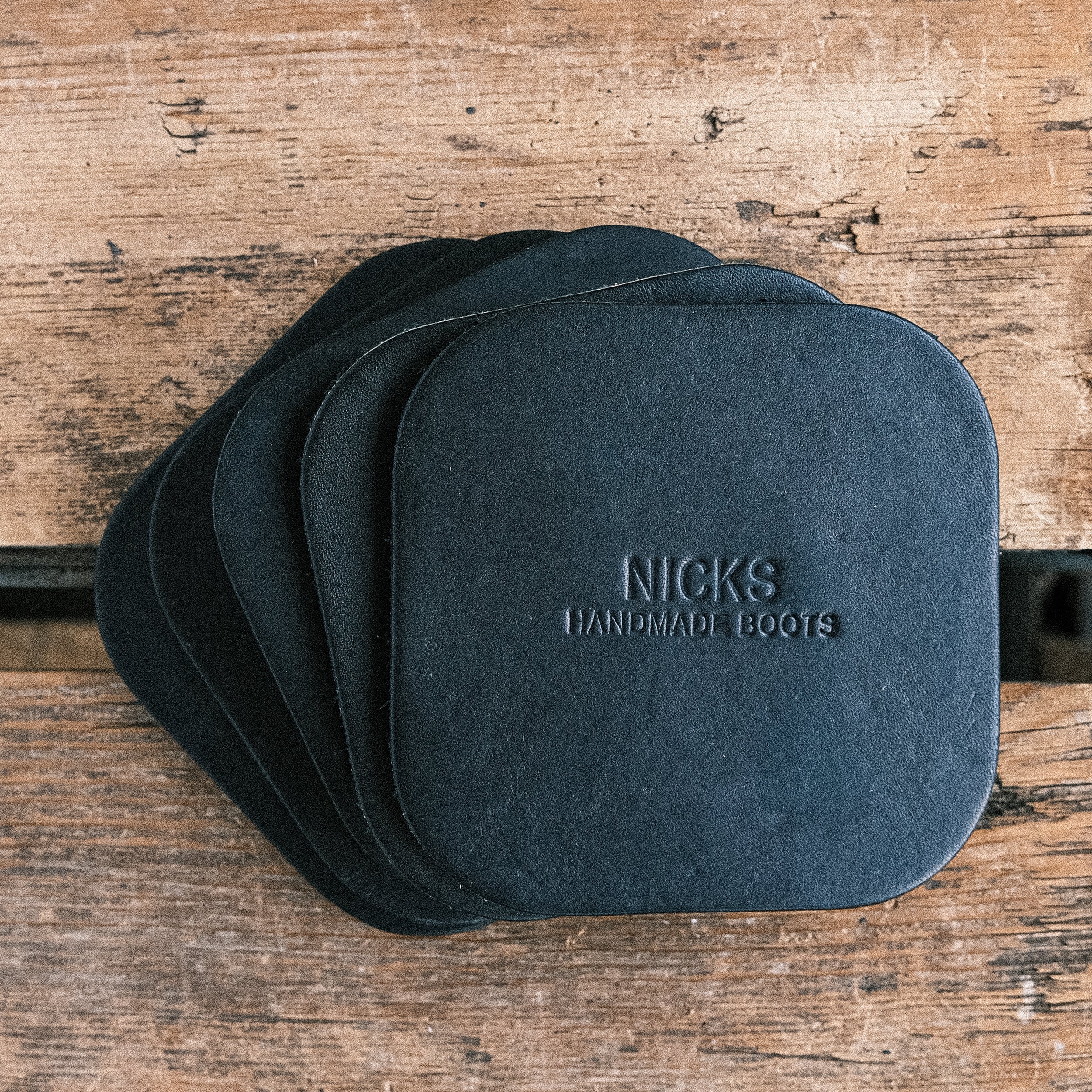 Wickett & Craig Heavy Duty Belt Leather Coasters (12–15oz, 5 Pack) - Image 14