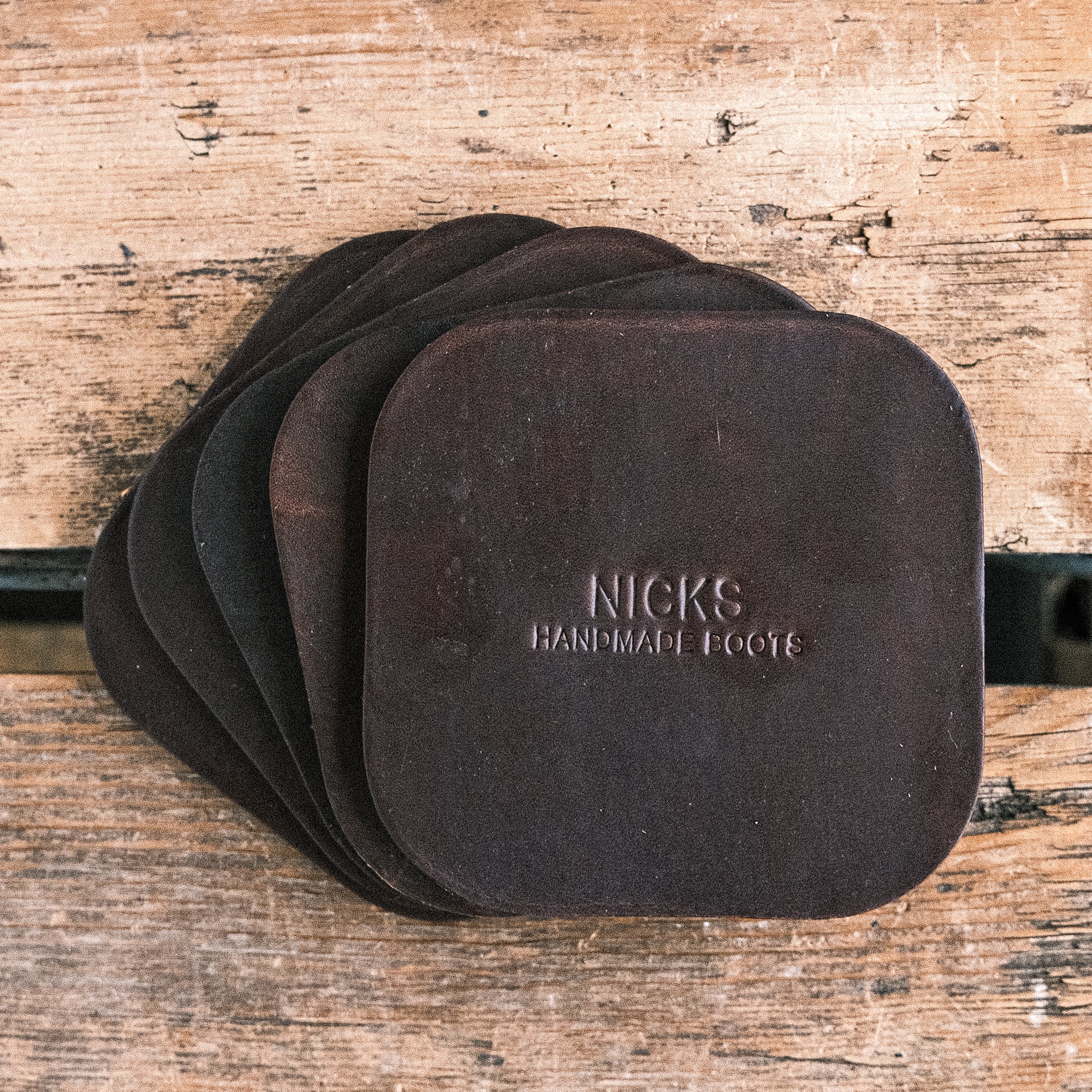Wickett & Craig Heavy Duty Belt Leather Coasters (12–15oz, 5 Pack) - Image 17