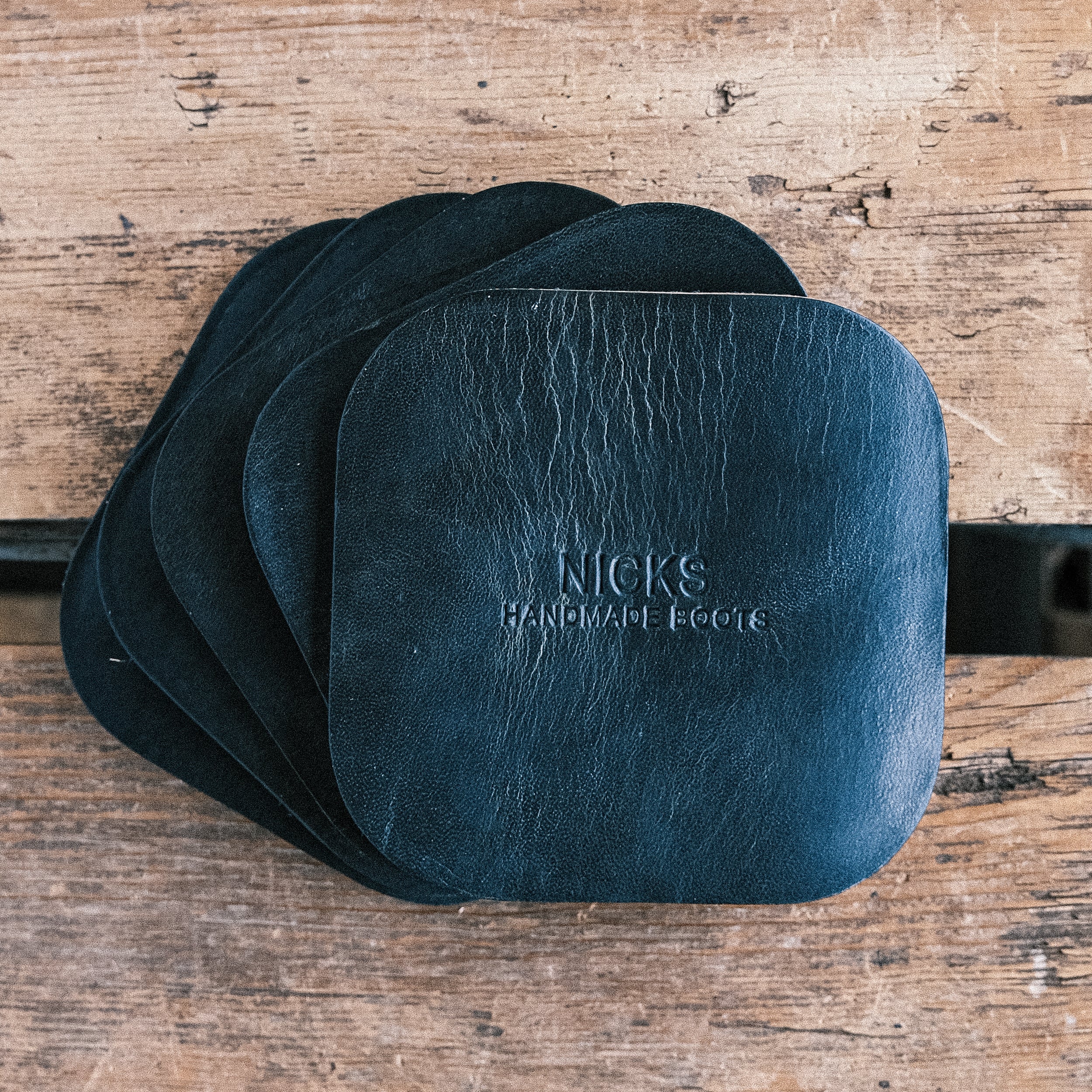 Wickett & Craig Heavy Duty Belt Leather Coasters (12–15oz, 5 Pack) - Image 22